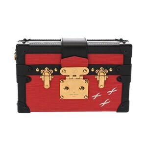 Louis Vuitton Epi Petite Malle Rouge Leather Shoulder Bag